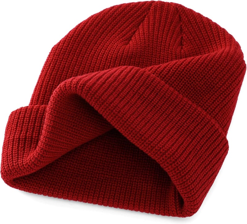Connectyle Classic Double Layer Knit Beanie Hat Warm Thick Acrylic Winter Hats Daily Cuffed Beanies Watch Hat for Men Women - Image 4